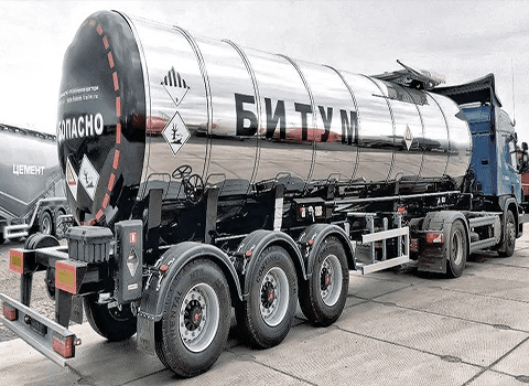 Tanker truck for dark petroleum products